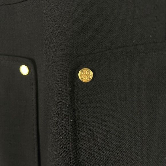 Tory Burch Black Sleeveless Sheath Dress w Gold Hardware - Picture 6 of 11